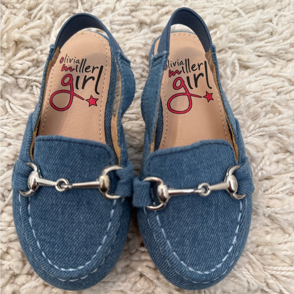 Olivia Miller Denim Blue Kids Moccasins